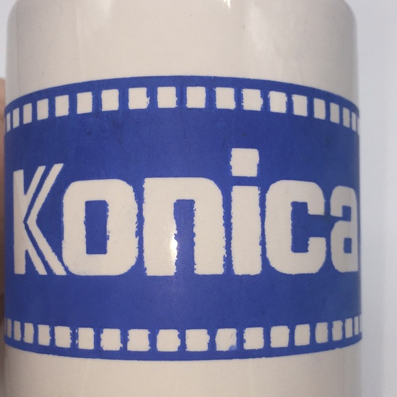Konica Cameras & Film Advertising Coffee Tea Mug Ceramic Vintage 1980s - Picture 5 of 8